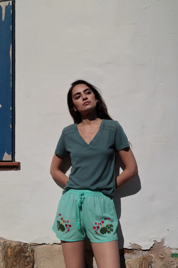 SHORT AGUAMARINA - Imagen 2